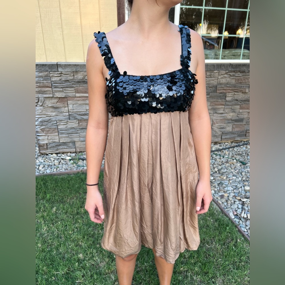 Hannah Jo 100% Silk Babydoll Dress (Small)